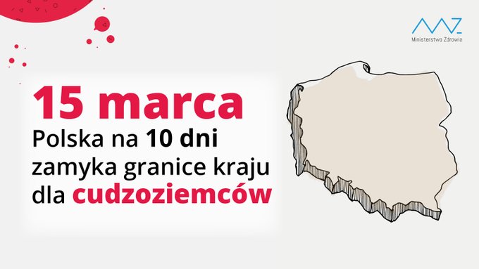 15 marca Polska na 10 dni zamyka granice kraju dla cudzoziemców