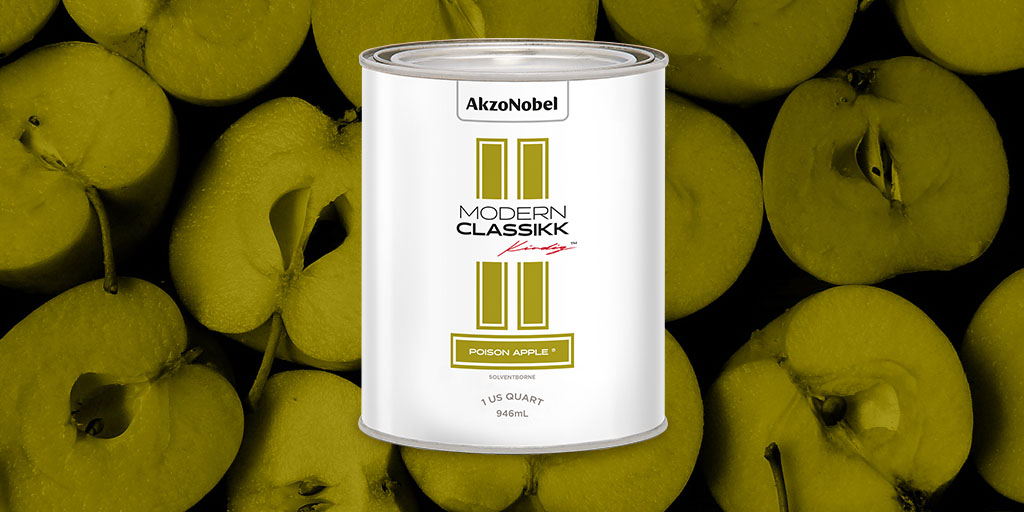 #PiDay? Count us in for a slice of the wicked green and yellow undertones of #PoisonApple. Get it while it’s hot. 

#AkzoNobel #ModernClassikk #KindigitDesign <a href="/davekindigit/">Dave Kindig</a> <a href="/Kindigitdesigns/">Kindig-it Design</a>