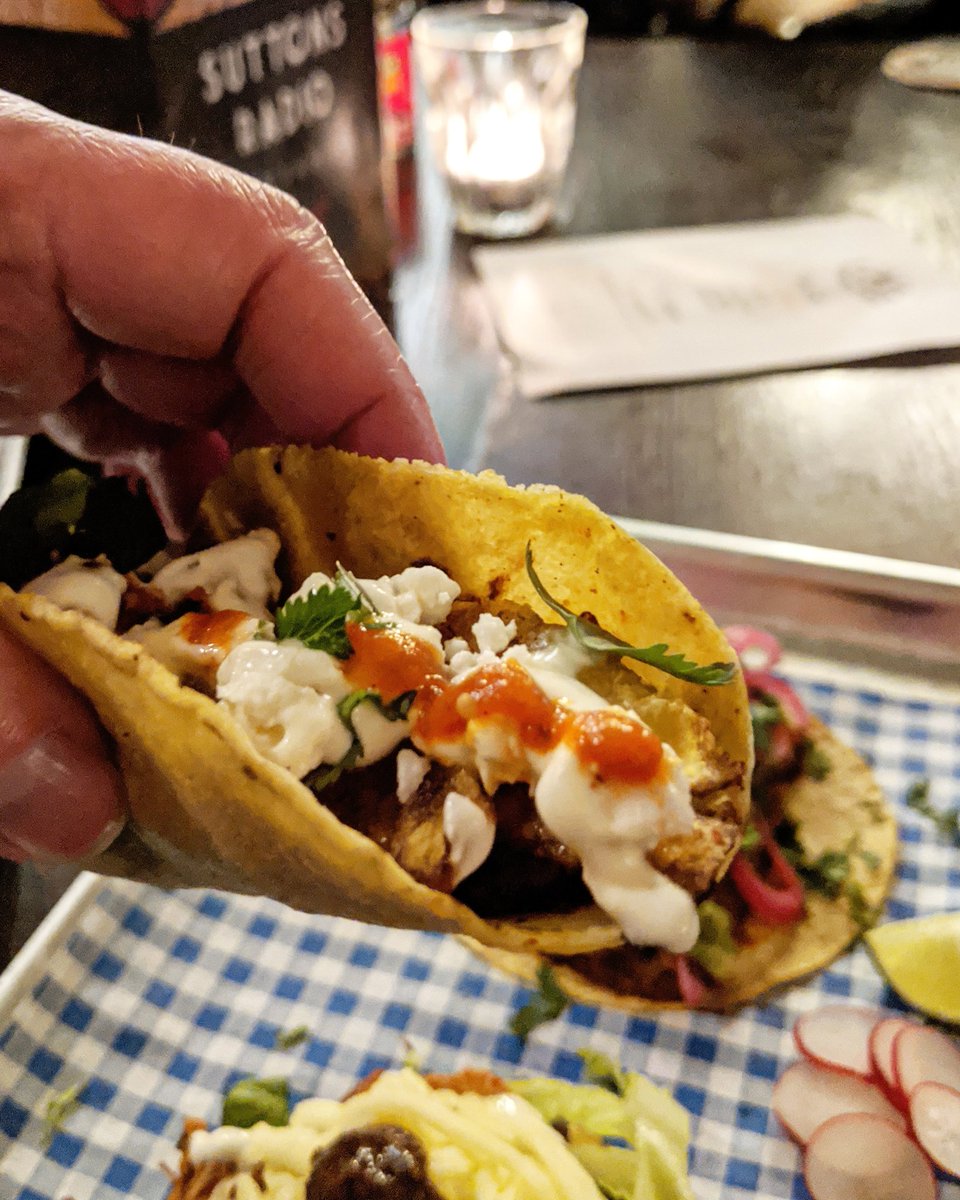 LondonPopups's tweet photo. Some of the tacos from #TacoCollective serving Fridays to Sundays at @suttonsradio in #Lewisham - Baja Fish, Pork Pibol &amp; Plantain - good to see that these are going down so well with the locals! https://t.co/5qJhn8tsRs