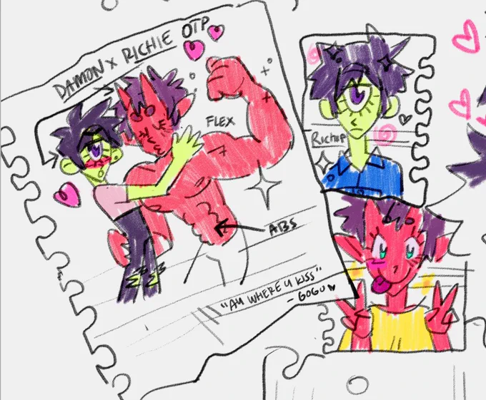 tried drawing my ocs how my ocs would draw each other ? 