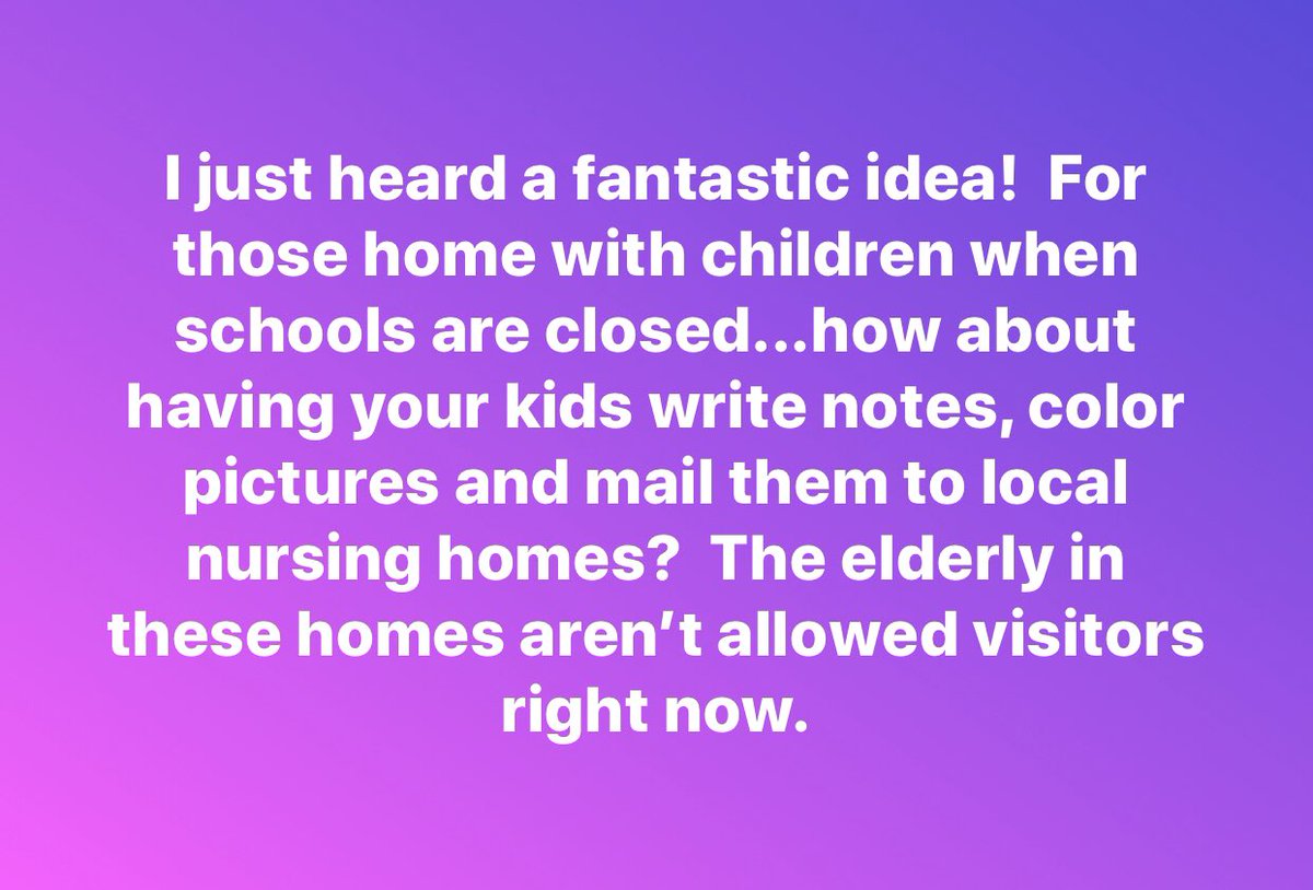 MrsGreenGifted's tweet photo. Love this idea! We have many nursing homes in the area who would appreciate this! #bekind #alwayslearning #basd https://t.co/8mFFkVd5wQ