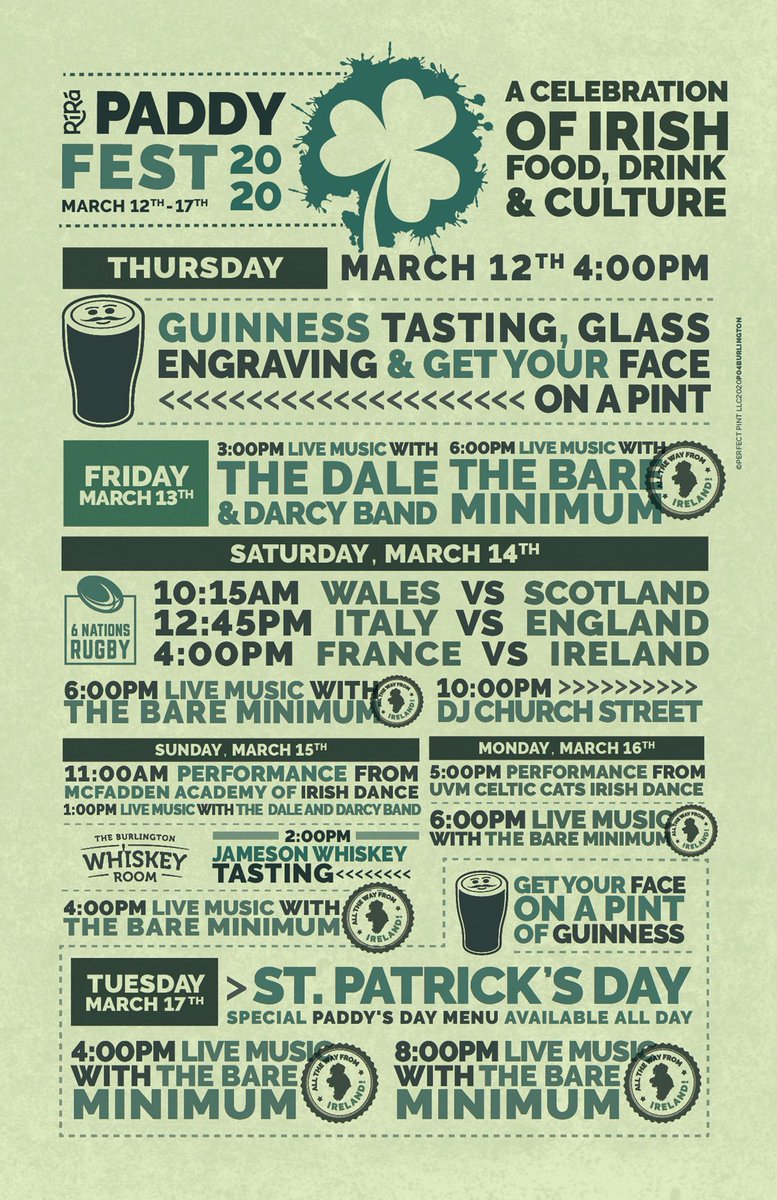 Are you ready for the Biggest Party In Town! We've so much going on in the lead up to Paddy's Day! Join us for all the celebrations #paddyfest2020