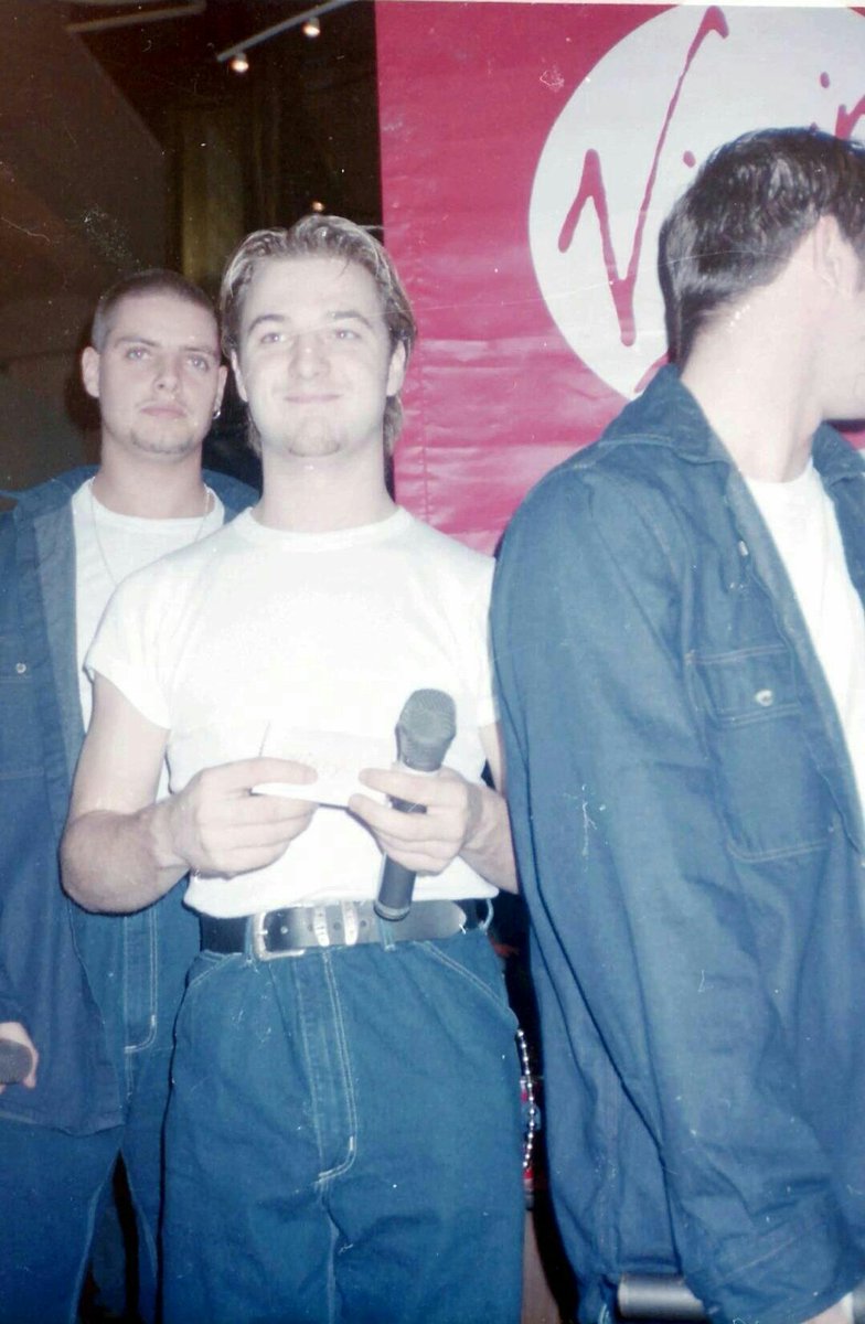 Loving this gem shared by <a href="/Debbievanderwal/">Debbie van der Wal</a> of <a href="/MRMIKEYGRAHAM/">Mikey Graham / Boyzone</a> &amp; <a href="/officialkeith/">KEITH DUFFY</a> in Holland back in '95 💕 #mikeygraham #mikeysbzangels #boyzone #boyzonememories #bzmemories
