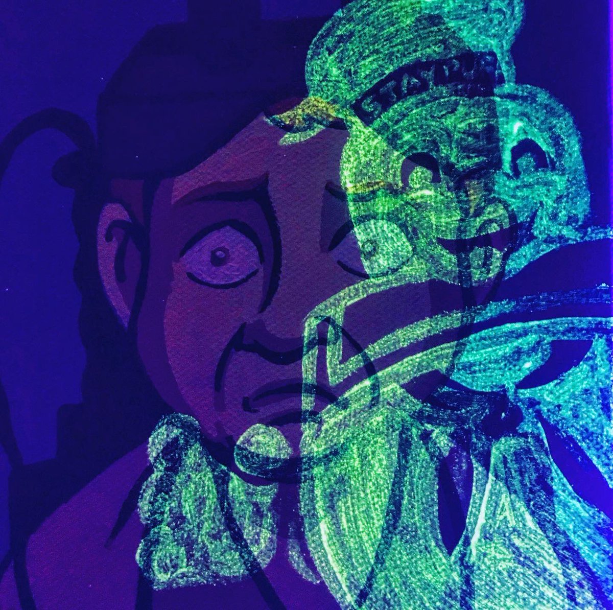 ArtofEli's tweet photo. day 105 of 366 days of art #365daysofart
#Ghostbusters #therealghostbusters #slimer #ghosts #petervenkman #venkman #painting #acrylicpainting #artteacher #artist #artofinstagram #artofeli #winstonzeddemore #janine #glowinthedark #neon #egonspenglar #egon #raystanz #salheim https://t.co/0YzVGrs1pn
