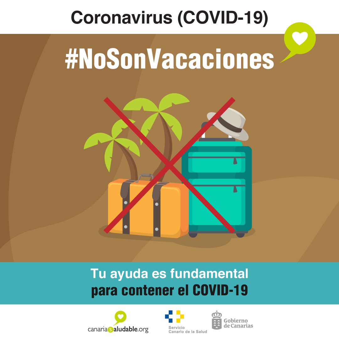 CanSaludable's tweet photo. TÓMATELO EN SERIO, esto no son unas vacaciones. Ayuda a que no se propague más el Coronavirus (COVID-19)
#NoSonVacaciones #ParaLaCurva #StopBulos#FuentesOficiales
@PresiCan @SanidadGobCan @EducacionCan @JuventudCanaria https://t.co/4UcboKafG1