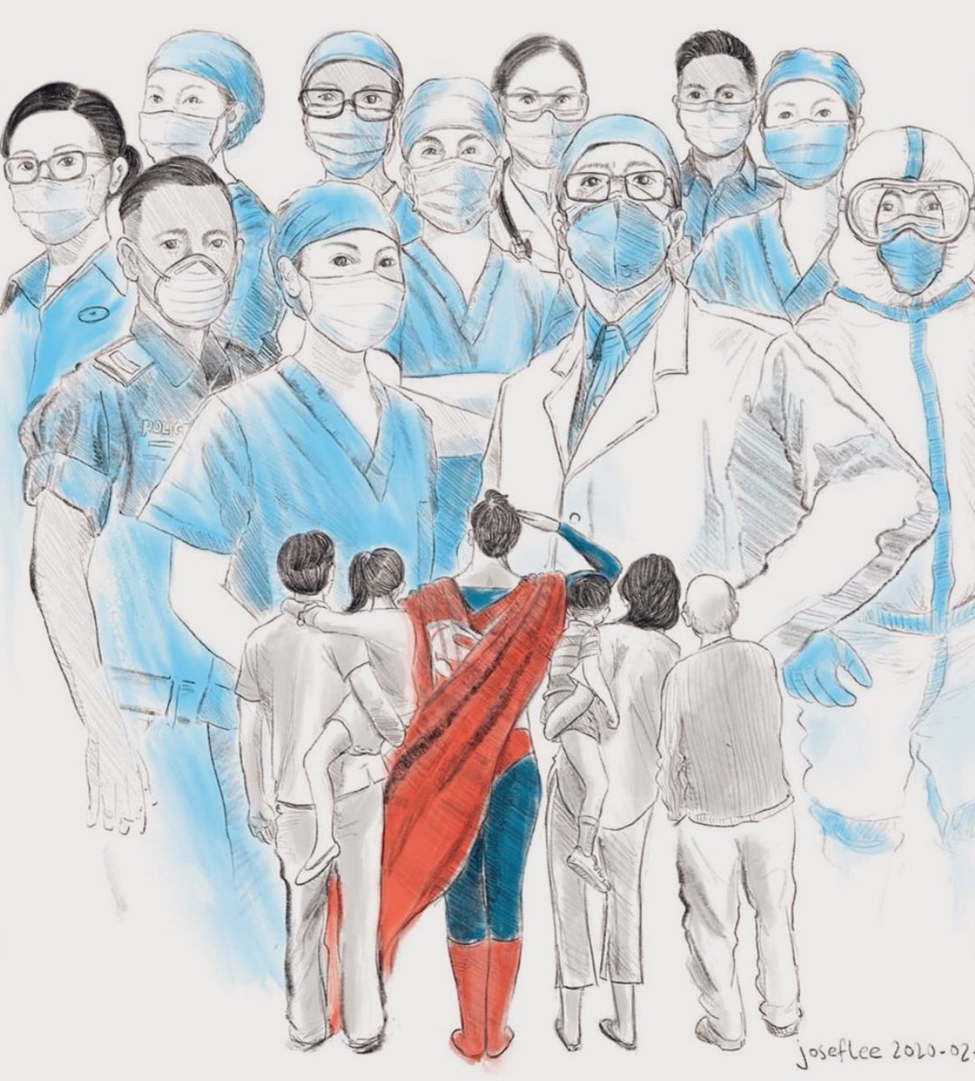 تحية اجلال و تقدير ،
للأطباء و الطبيبات ،
والممرضين و الممرضات ،
والمسعفين والمسعفات ،
،
انتم على جبهة الفايروس ،
في جهاد عظيم للحفاظ على ارواح المرضى ،
شكرا من القلب 💙