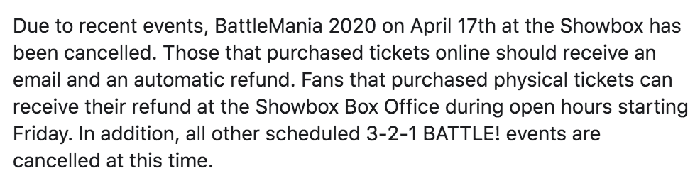 From our official Facebook...