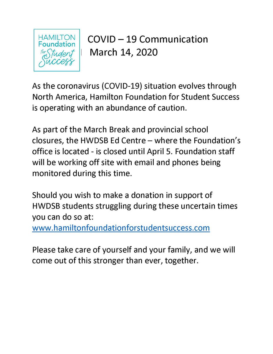 Hamilton Foundation for Student Success (@hamfdnss) on Twitter photo 