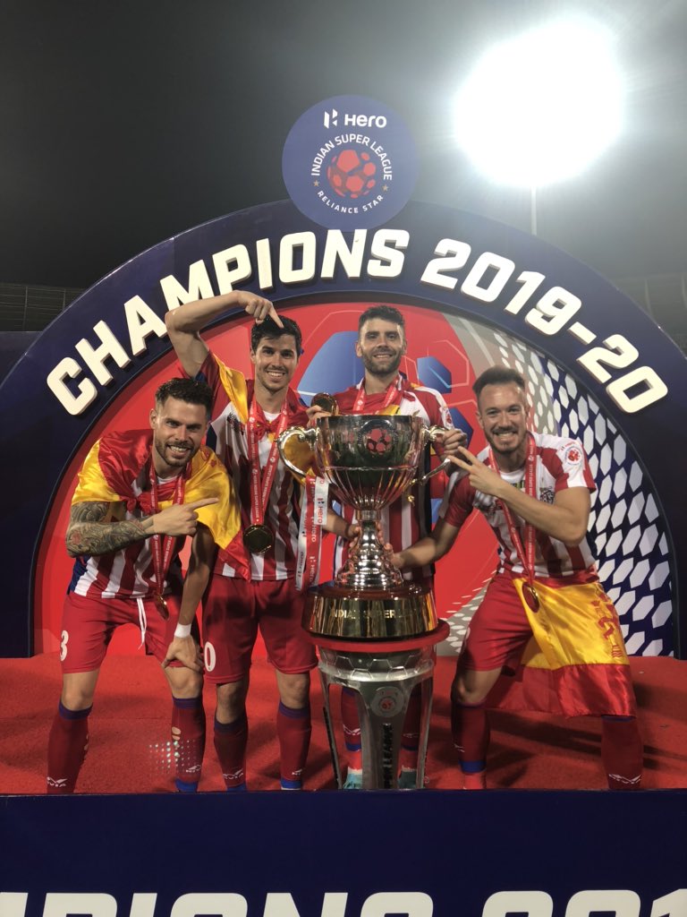 CHAMP3ONS!! 🏆🥇🇪🇸🇮🇳♥️⭐️ @ATKFC @IndSuperLeague #AamarBukeyATK