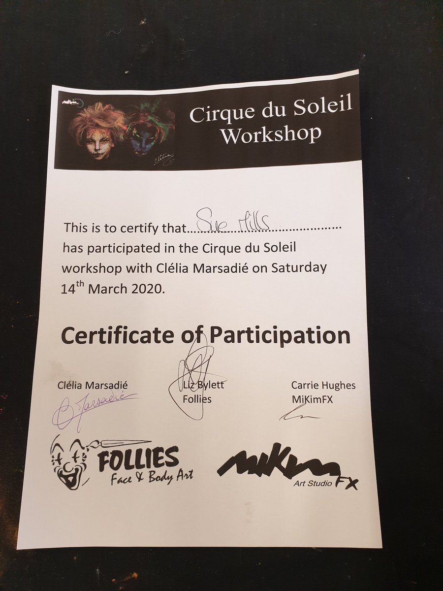 suecurlymills's tweet photo. Fantastic day on a Cirque de Soleil body and face painting course with Clelia Marsaides. Looking forward to trying out new techniques.
#CirqueDuSoleil #essexbodypainter #curlycloud
https://t.co/P38rLFsGLA https://t.co/vOotTWueH2