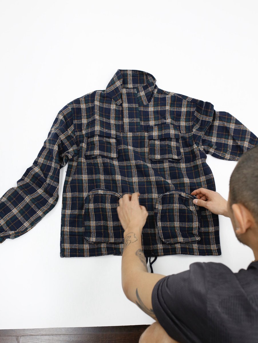 quarter zip flannel pullover