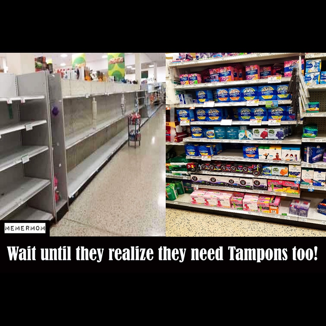 #coronavirus  #coronavirusmemes #coronavirusmeme #funnymemes #toiletpaper #tampons #dontneglectthev
#covid #covid_19 #preping