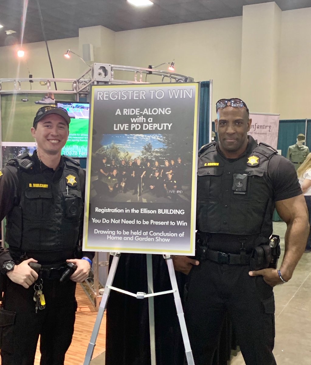 Have you been by the Carolina Classic Home &amp; Garden Show yet? Make sure to swing by the Ellison building to register to win a ride-along with <a href="/DanielMulcahy19/">Deputy Daniel Mulcahy</a> or even <a href="/BrownGaro/">Garo Brown</a>! #TeamRCSD