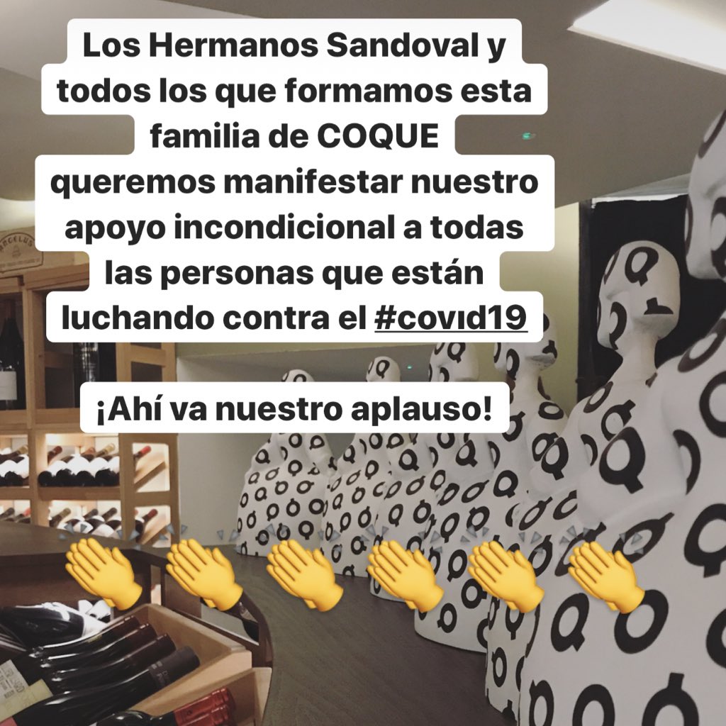 CoqueMadrid's tweet photo. Nuestro reconocimiento para todos los profesionales que están velando por todos nosotros. ¡Gracias!
#COVID19 #quedateencasa #CoqueLive https://t.co/GMJQaYPqdE