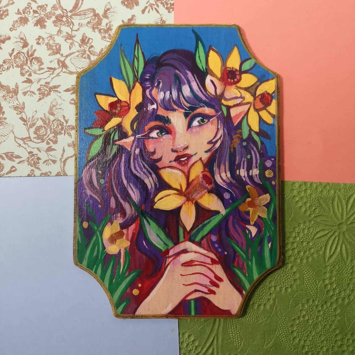 sophiralou's tweet image. Loved doing both of these pieces for this week's video #springpalette challenge, it was a lot of fun to do and it was a challenge experimenting with poscas and gouache.
Both of these originals are available on my storeenvy linked in my bio 
#artchallenge #illustration #gouache