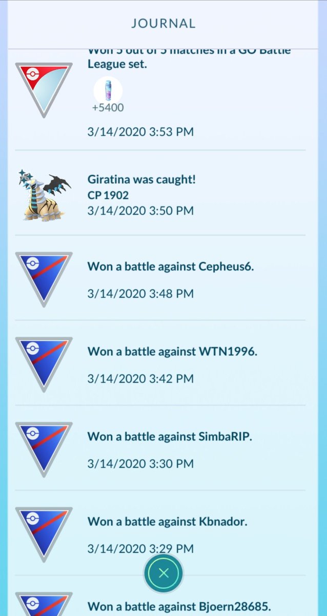 OdaSkills's tweet photo. 🥳 Thanks #GOBattleLeague I was able to hit a nice streak and got a wonderful suprise at the end! #Battlers #GoPVP #GirlsThatPvP
Thanks for a great set #battlers till we meet again! 🤝❄🔥⚡ https://t.co/fduS4fTaVE