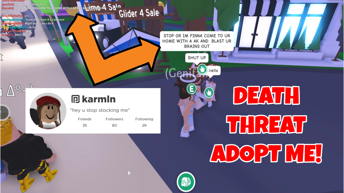Singing Jaya On Twitter How Do I Get A Death Threat In Roblox Reported Action Taken On A Player Multiple Threats From Karmln In Adopt Me Adoptme Roblox Can U - this roblox thing actually threatened me roblox