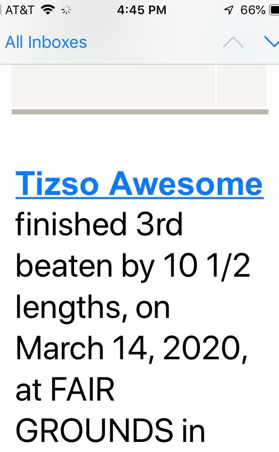 AwsomeTizso's tweet photo. Nice run by our young/inexperienced filly. Getting better. https://t.co/pUoCls0oWv