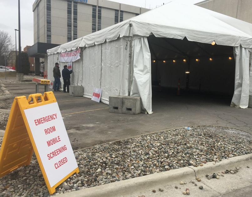 McLaren Macomb testing for COVID-19 at outdoor unit bit.ly/2w71Qt2