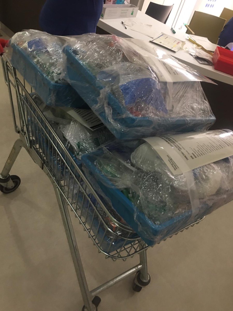 RedmondTully's tweet photo. Our nursing team have done an amazing job packaging up the kit we need to safely manage #COVIDー19 patients around the hospital. So proud of all the team. #COVID19FOAM @OldhamCO_NHS https://t.co/h7HHxcEWSO