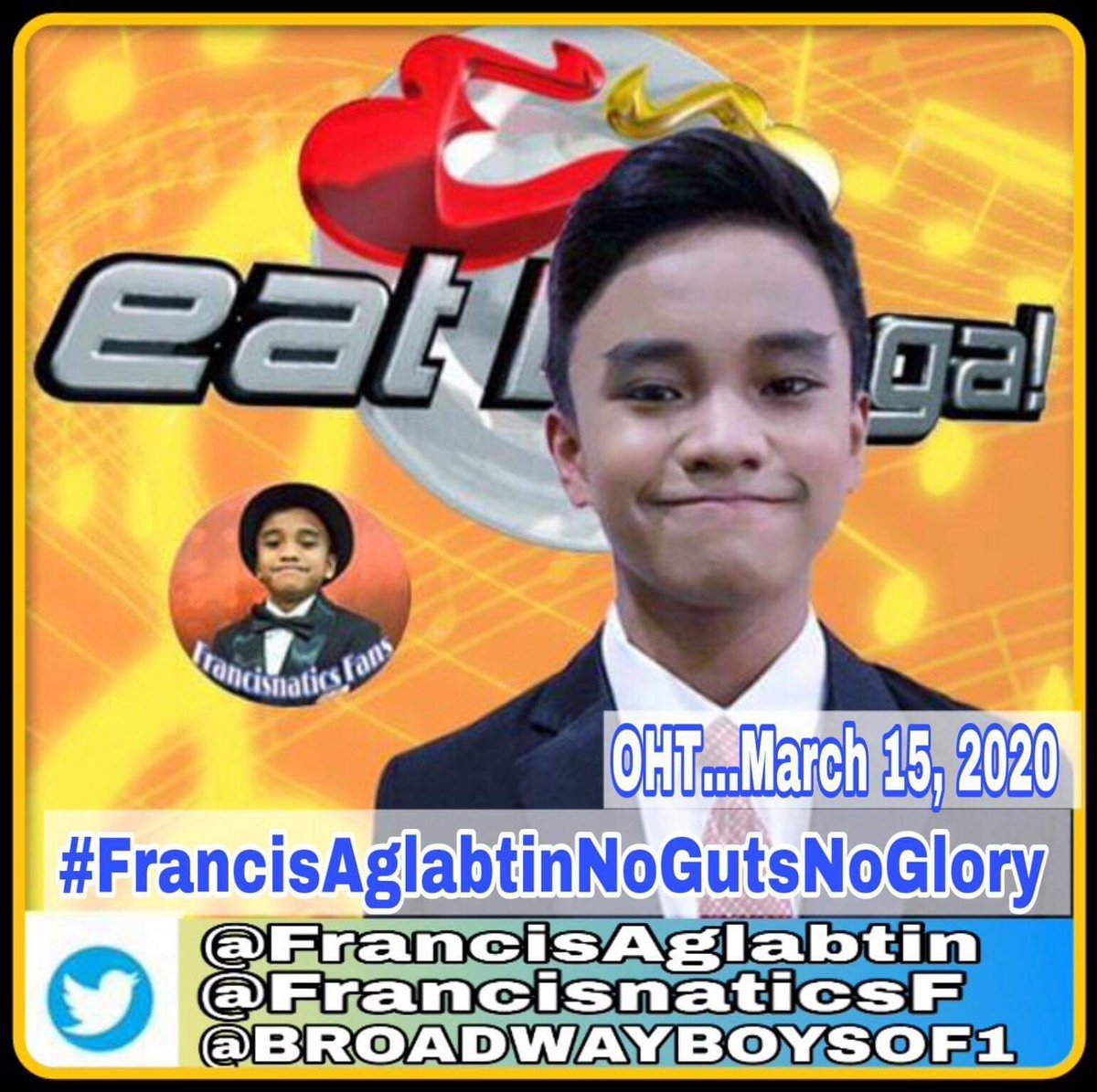 ventura_jinky's tweet photo. #FrancisAglabtinNoGutsNoGlory FRANCIS
Blessed Sunday FranFam,have a nice day😊😊good morning😊😊 https://t.co/jNbo0QvVyk