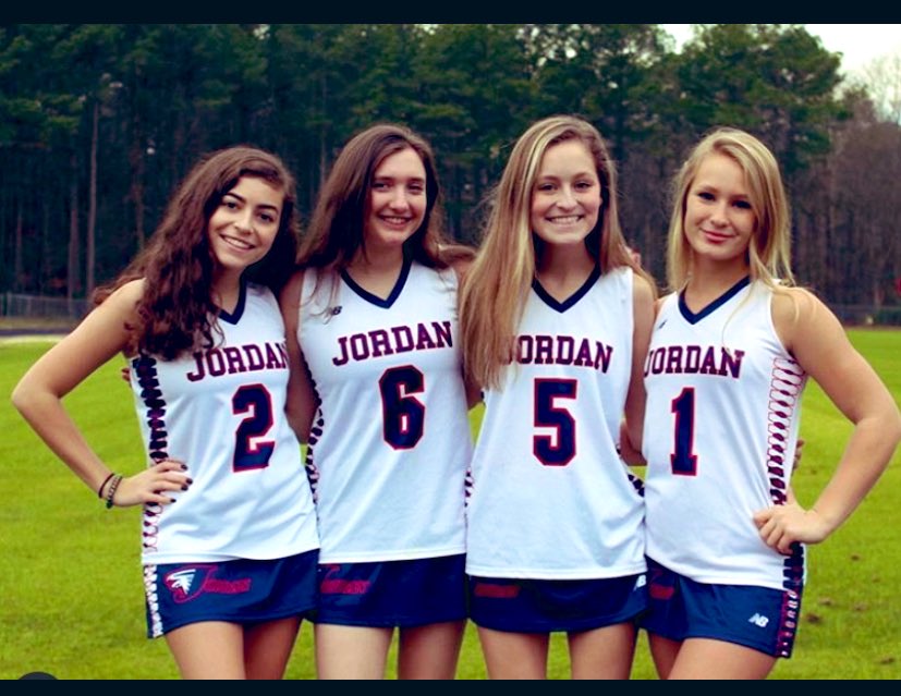 MayerChip's tweet image. Jordan HS (Durham,NC) Lady Warbirds Lacrosse Seniors. (L-R) Erin McCraw, Hannah Sauls, Gabi Overcast-Hawks &amp;amp; Ellie Mayer. All are 4 year varsity players. With 2-0 start this was to be a special year for them. Congratulations ladies.  You make us all proud.