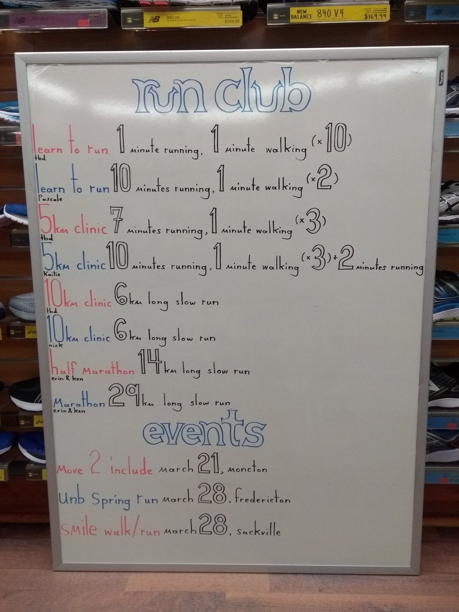 If you would to join us for Run Club at 8:30am tomorrow, here are the groups going out!