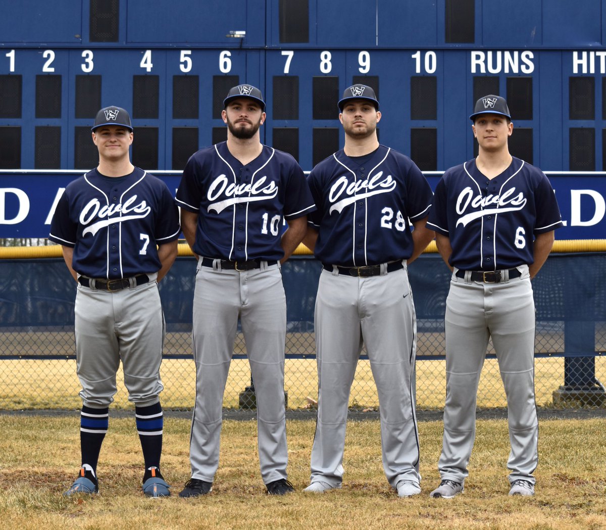 WSUOwlsBaseball's tweet photo. Much love for these guys 💙 #Seniors https://t.co/eGdexCN4Qo