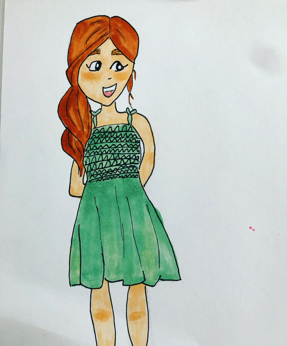 Shanna drew this girl while passing time today. I think she is so cute. I’ll name her Jadah. 👩‍🦰