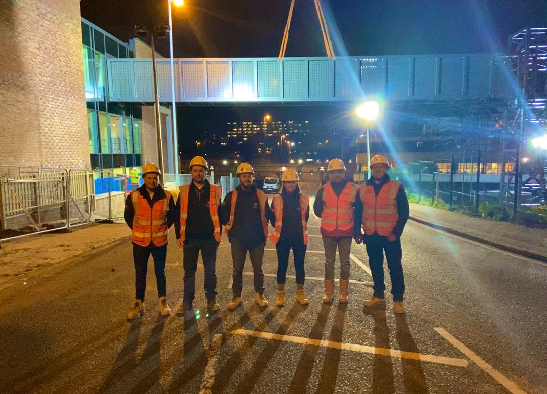 LiLawson85's tweet photo. Not an average Saturday night but huge congratulations to our #Dixonstrinity team for completing the new addition to the Chapeltown skyline! 🏗 Feeling proud of the team tonight! https://t.co/d4bhjYxDjF