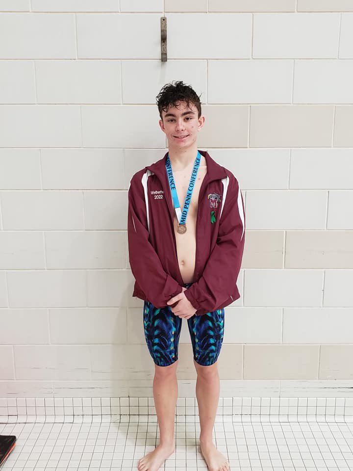 JesicaWether's tweet photo. @GoMechanicsburg Andrew breaking a 31 year old school swimming record at Mid Penn Championships this year. #aboyandhiscoach https://t.co/ncP2ji2KLT
