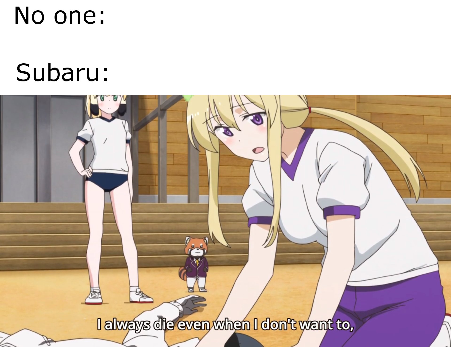 This is the only meme subreddit I know of that does this : r/Animemes