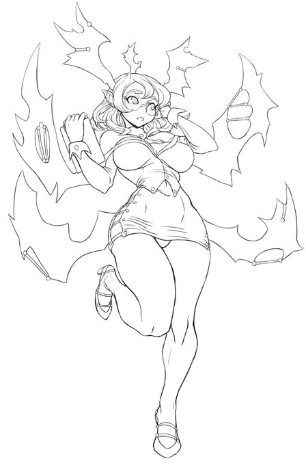 Commission WIP
Some curvy curvy lineart ? 