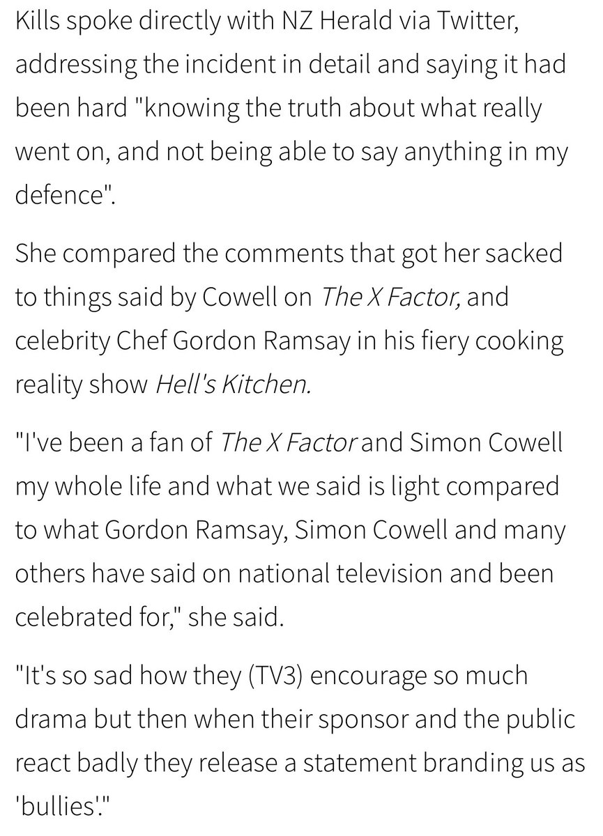 Simon Cowell (of all people...) said she sounded “mad,” after Natalia rightfully said “What we said is light compared to what Gordon Ramsay, Simon Cowell and many others have said on national television and been celebrated for.”