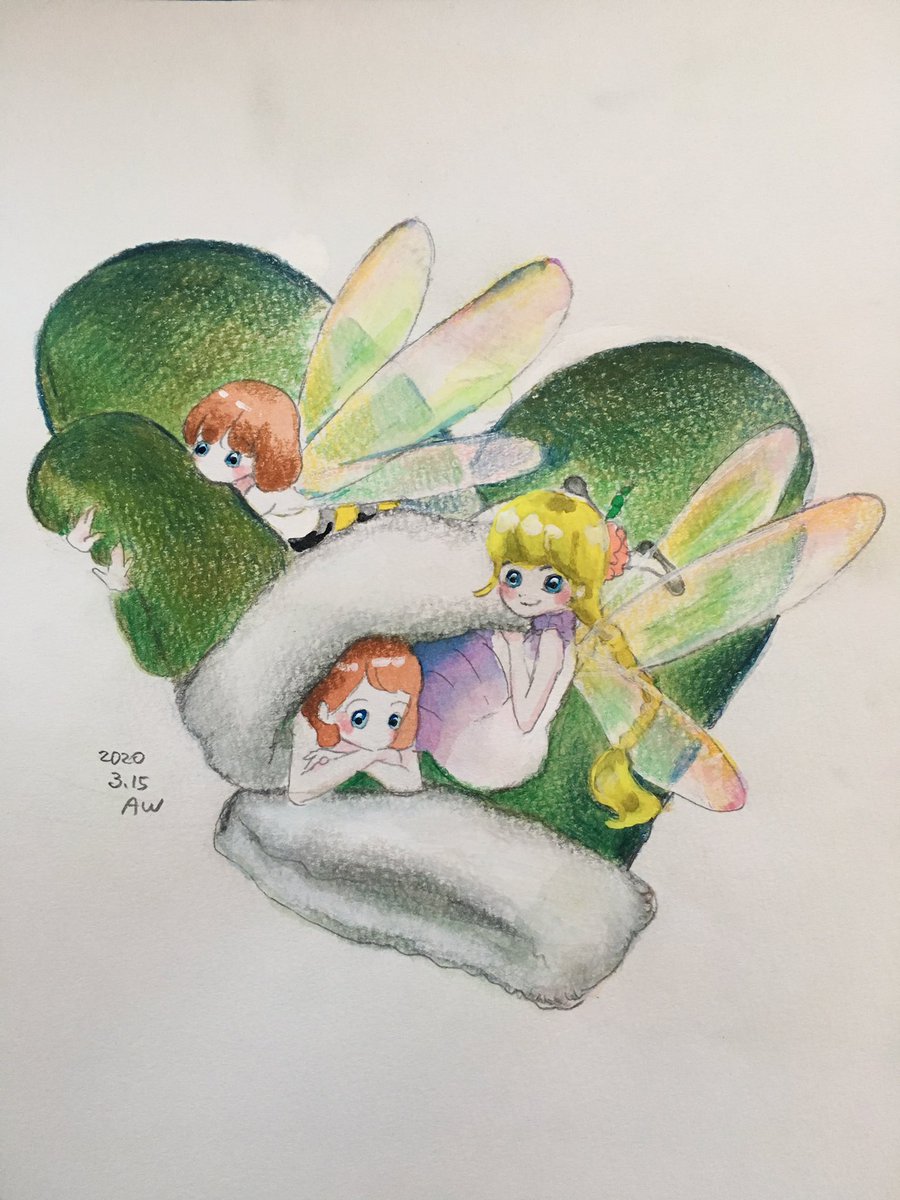 fairy multiple girls wings blonde hair 3girls minigirl fairy wings  illustration images