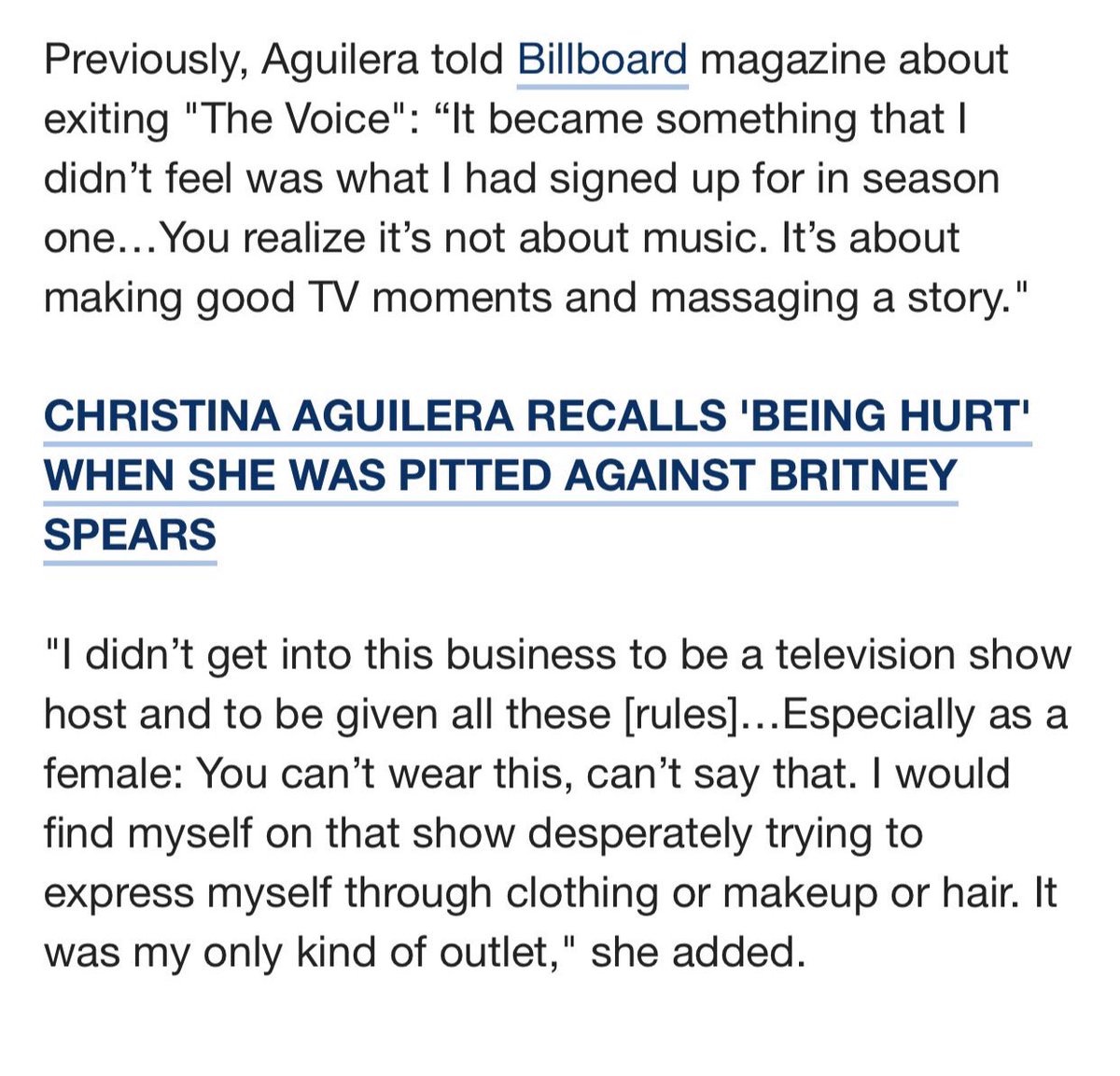 Shows like The X Factor such as The Voice, American Idol, America’s Got Talent, etc, like to control women. Christina Aguilera for example, left The Voice after being on the show from 2011-2016 because they wouldn’t let her speak her mind and wear what she wanted, and more.