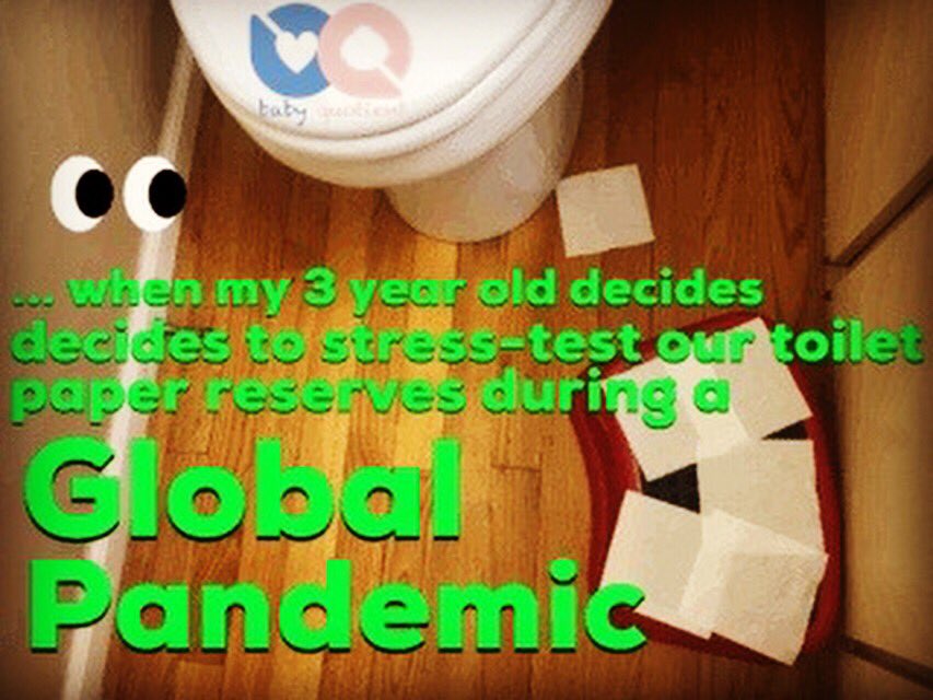 BabyQuotient's tweet photo. When my 3 year old decides to #stress test out #toiletpaper reserves during a #global #pandemic 

#babyquotient #babyquotientbook #toddlerlife #covid_19 #coronavirus @Charmin #toilet @QuiltedNorthern @cottonelle https://t.co/PTLXFPU2pI