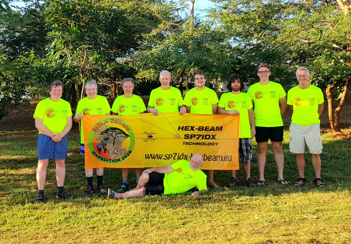 Team #9J2LA is officially #QRT as of 0425z! We achieved over #35k QSOs during 9,5 days of activity 😁

TNX to all for your generous earlier or upcoming support on our ambitious project to activate #Zambia in May 2020!

Disassemble of the lowband verticals now.

Where next?

#hamr