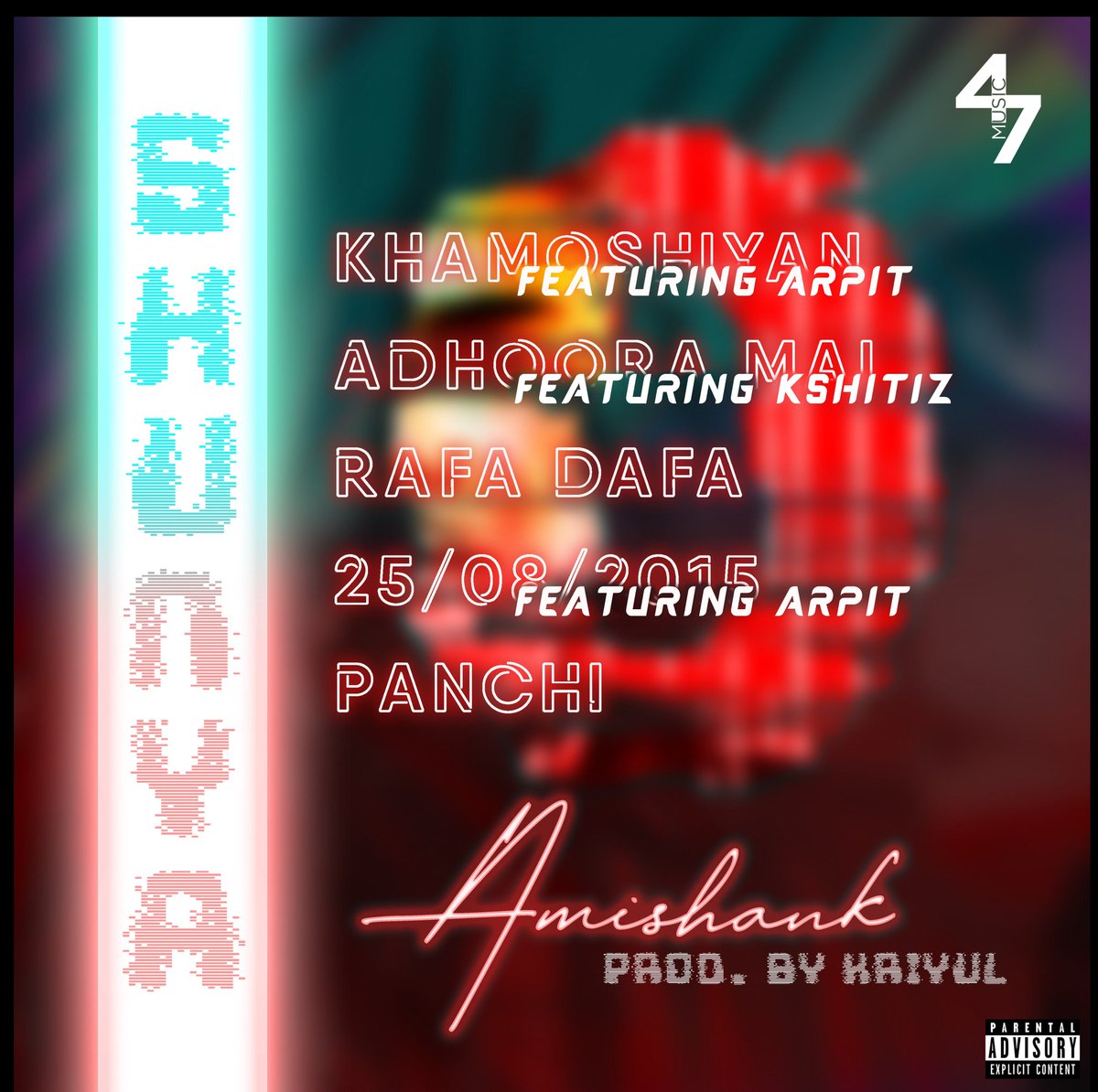 Music47Official's tweet photo. Offical Poster & Tracklist For @Amishank4's Latest EP "Shunya" Prdouced By Kriyul, Designed By @AnmolKumar002 Full Songs Dropping Out Soon On YouTube As Well As On All Music Platforms.
#saavan #music #Record_label #Rap #TrendingNow #hiphopbeats #hiphop #artist #Bollywood #rapper https://t.co/V82LdUDQie