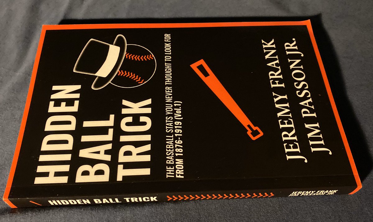 Giving away a signed copy of Hidden Ball Trick, volume 1! 222 pages of awesome baseball stats from the Dead Ball Era Just retweet and make sure you’re following me. I’ll pick a winner Tuesday night