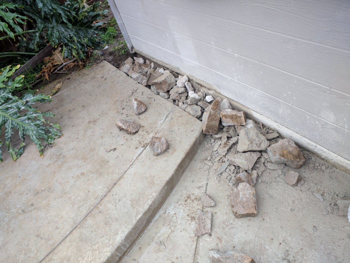 AoretSC2's tweet photo. Still following in @UpATreeZelda 's footsteps as I dealt with some water drainage issues on a fun #StudioArchon sidequest this weekend. It's under control now and I have a stopgap in place. We'll make it cute again later... https://t.co/GnaDZDbI05