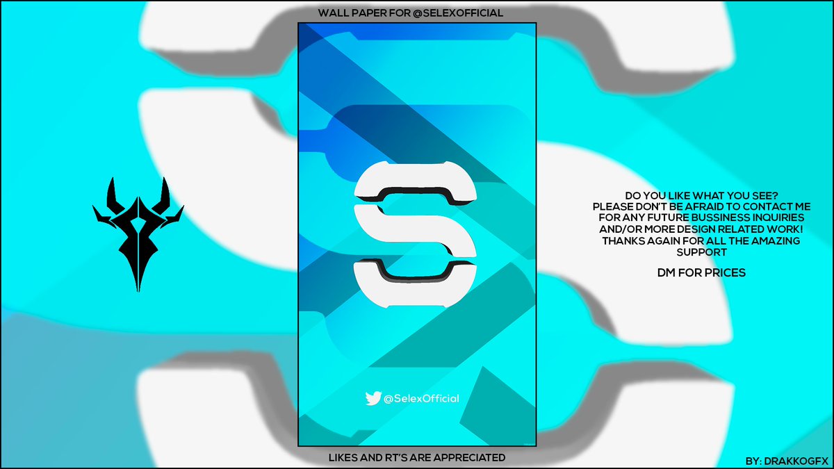 DrakkoGFX's tweet photo. WALLPAPER FOR @SelexOfficial !
ALL SUPPORT ARE APPRECIATED IT ! LIKE &amp; RT'S
DM ME FOR PRICES Heavy dollar sign

HD: https://t.co/sQ8txG3CZa https://t.co/BIrHhjt7HC
