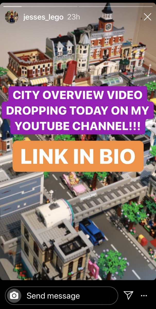 Jesses_lego's tweet photo. New city video y’all
#lego #afol #jesseslego #bricktopia  #legocreator #legocreatorexpert #legocity #legotown #legotrainstation #legotrain #legocars #legopark #legomoc #legomocs #legostagram #legos #afolclub #legoclub #legobrick #legobricks #legocat #legominifigures #legominifig https://t.co/4Ds4TDfpRK