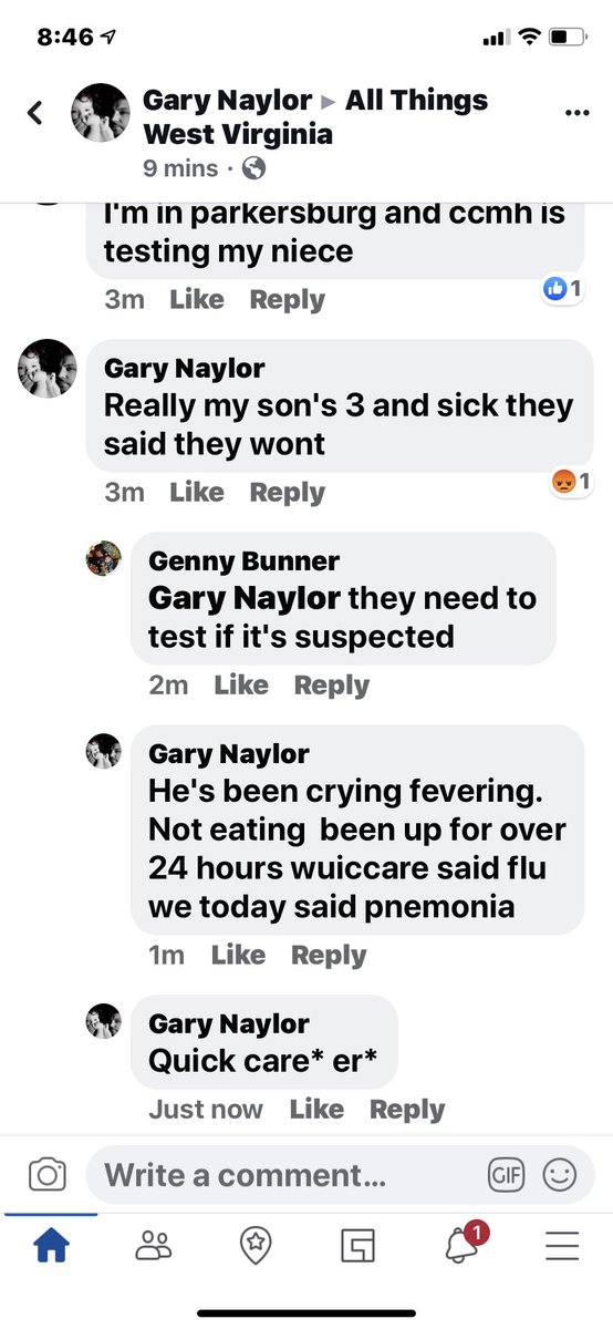 His4evrPrincess's tweet photo. @WVGovernor so this is how you get no confirmed cases in WV?!  You deny testing to people 😡 especially children?!?  Denial of testing based on no confirmed cases is ignorance at it’s finest. #COVIDー19 #coronavirus #POTUS https://t.co/ILwlJHawfR