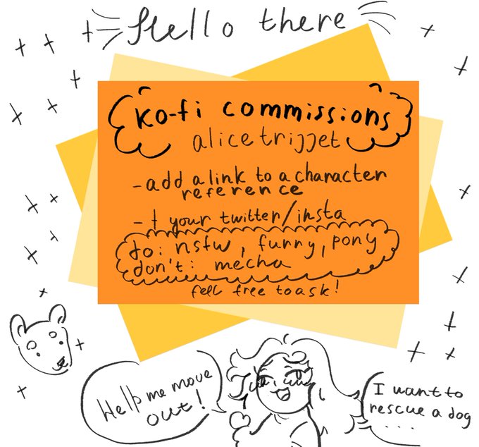 ?Ko-fi commissions opened!?
I am about to move out to my own flat to rescue a pup and I will really appreciate your support!
If you want some cool sketches or just help me out you can do it here
RTs appreciated?
☕️ https://t.co/bJcNIszxeY 