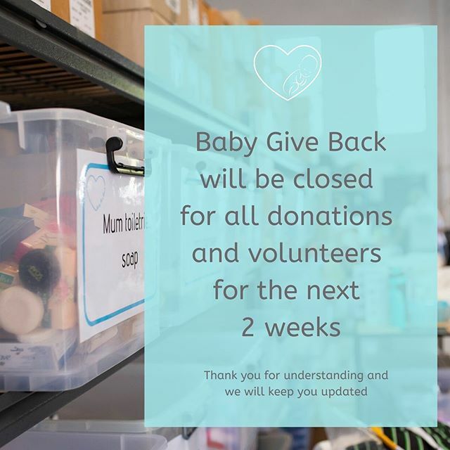 Baby_Give_Back's tweet photo. We have made the difficult decision to stop all donations immediately and close our warehouse to volunteers. We will continue to monitor the advice around COVID-19.

Our team will still be working hard to ensure that we can support as many vulnerable fam… https://t.co/DcrTGsZ7VZ https://t.co/NjPQQW2O6B