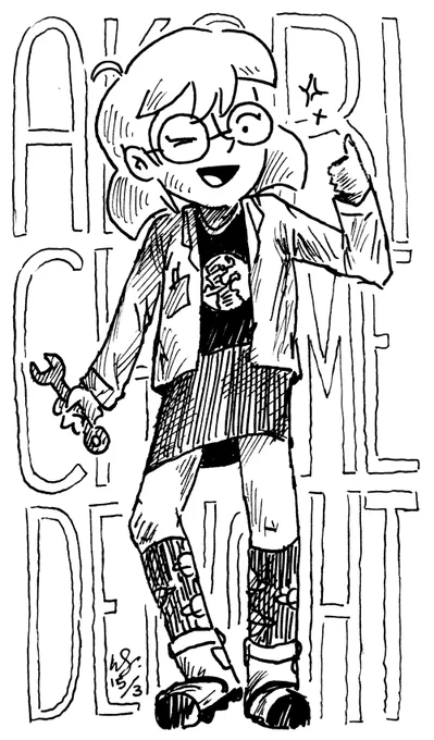 intoducing, the new friend... ZODI AKARI
master spaceship builder + star of acclaimed manga Akari Chrome Delight! :D 