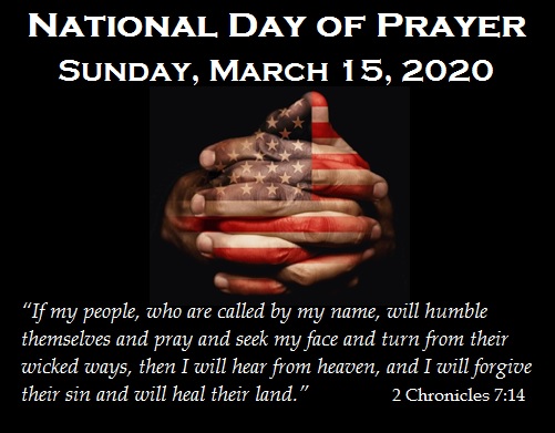 SpeakingOut59's tweet photo. President Trump has declared Sunday, March 15th a National Day of Prayer. Pray unceasingly tonight, tomorrow, and every day thereafter. Psalm 91; 2 Chronicles 7:14;  #Covid19 #GodIsTheOnlyAnswer https://t.co/2nVwJP4HI8