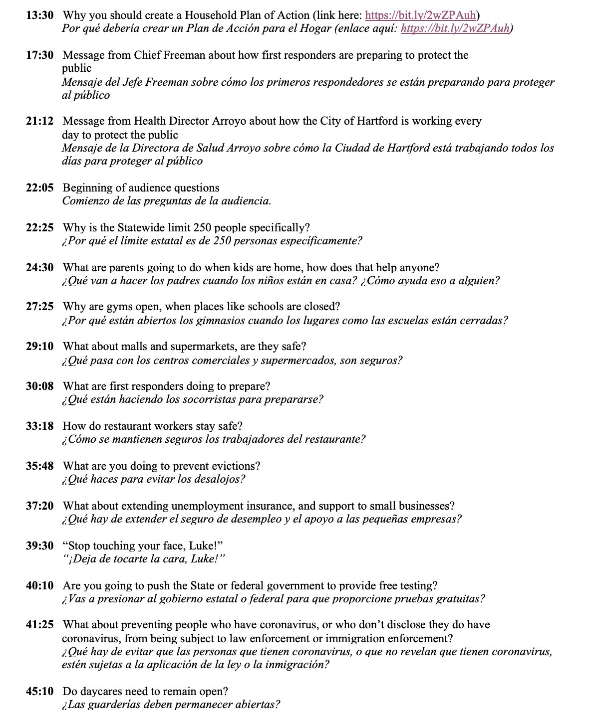 Luke Bronin Auf Twitter We Did A One Hour Fb Live Today To Explain The Basics Of Covid19 Talk About What We Re Doing What You Should Be Doing Answering Some Qs
