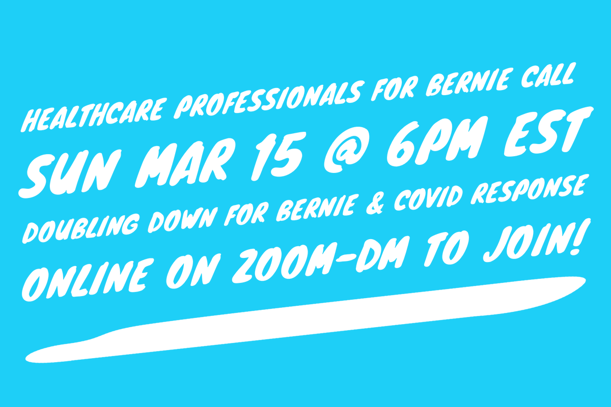 DSA_HWC's tweet photo. #DoctorsForBernie & #HealthWorkers for Bernie, join us tomorrow to discuss our role in organizing for Bernie & #MedicareForAll during #COVID19 https://t.co/qsxIxObVsf